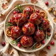 cranberry glazed turkey meatballs